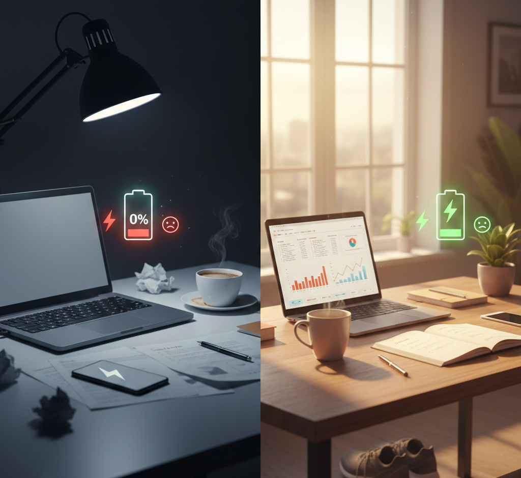 의지력 배터리 대비